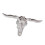 Steer Head Shape Western design Belt Buckle Argent Tone for Men 3