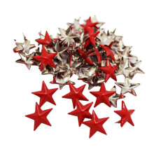 50Pcs Big Red Star Rivet Stud Punk Leathercraft DIY Punk Claw Rivets 1