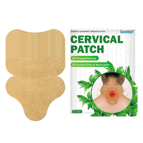 12 Sheets Natural Cervical Patch Relaxing Pain Plaster Sticker Self Ad 1