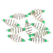 10pcs Spring/Coil Inline Fishing Feeders, Baits Cage Carp Fishing Tack