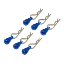 6x Metal Body Clip R-Shape Pins with Pull Tabs for 1/36 to 1/16 Scale