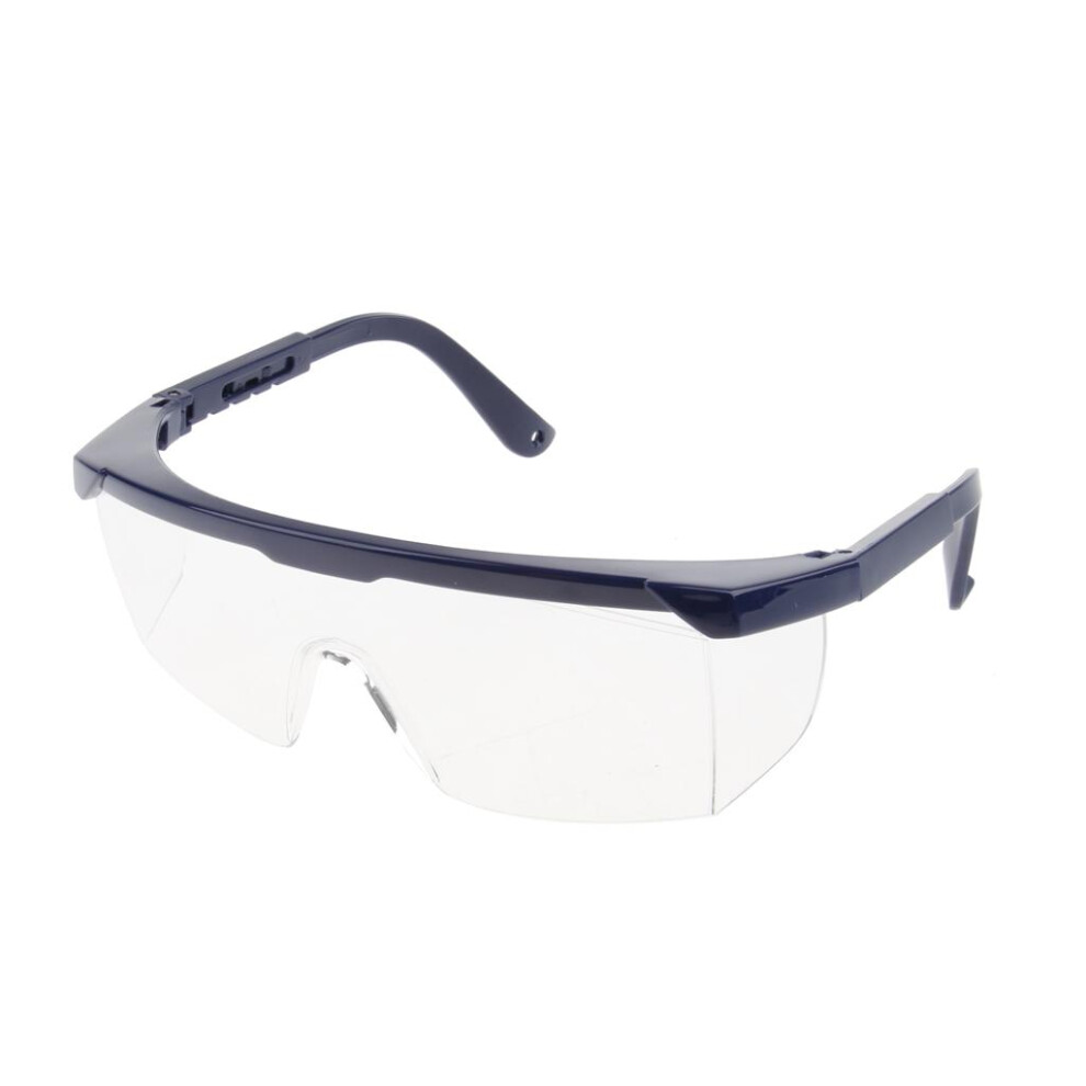 Adjustable Safety Protective Ppe Glasses Goggles, Clear Lens, Blue Fra 6901423104778