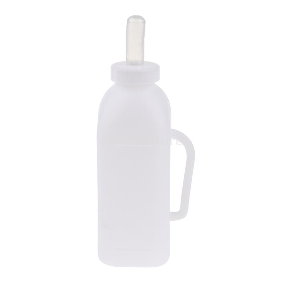 2L Calf Nursing Feeding Milk Bottle with Nipple Handle Livestock Cow C