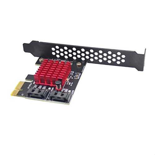 Pci-Express 2 Ports Card Jmb582 Replacement for HDD SSD Computers PC B 2