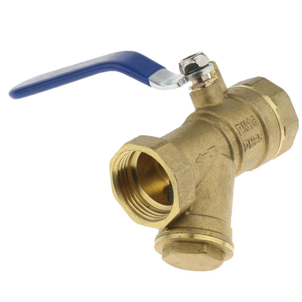 1" Brass Ball Valve Shut Off Female Thread With Filter Strainer Dn25 6901423117327