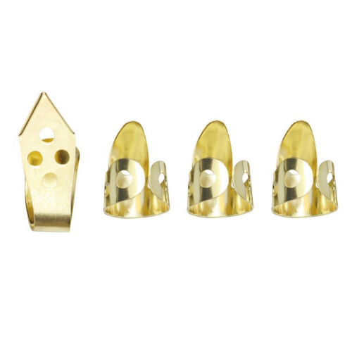 (4x Picks) Finger Picks wThumb Fingerstyle Guitar - Adjustable Size