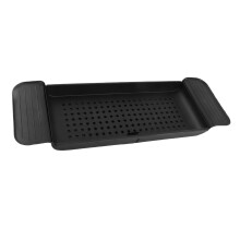 Black Plastic Bathtub Tray with Drain Design for Spa-Like Experience
