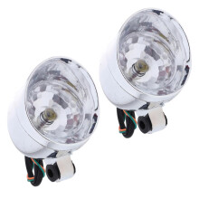 Motorcycle Chrome Passing Driving Fog Lamp Turn Light For