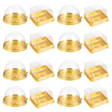 100Pcs Golden Waterproof Pet Puff and Cookie Boxes Lightweight Storage