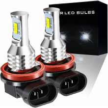 Ampoule LED antibrouillard à économie d'énergie H11H8H9 6000K Blanc xénon, réponse rapide, 4000 lumens, puces CSP, éclairage à 360, source