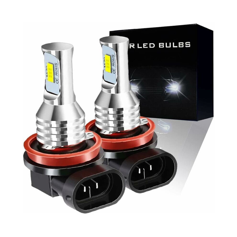 360 Degree Ing Led Fog Bulb H11 H8 H9, Long Life 6000K Xenon Csp Chips 4000 Lumens Bulbs, Energy Saving Quick Response Non-Polar Light/White 9358999543895