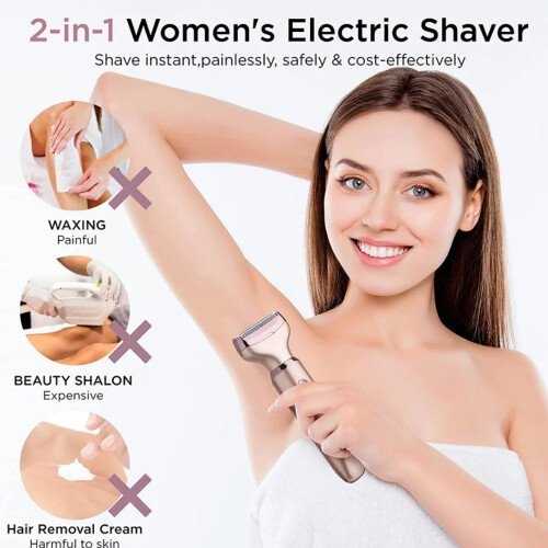 Εργαλείο αποτρίχωσης Rose Gold Shaver, εργονομικός σχεδιασμός για ανώδυνη αποτρίχωση, 2