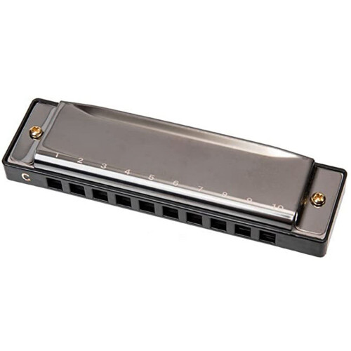 10 Hole C Key Harmonica Portable Small Wind Instrument 10x2.7cm 1