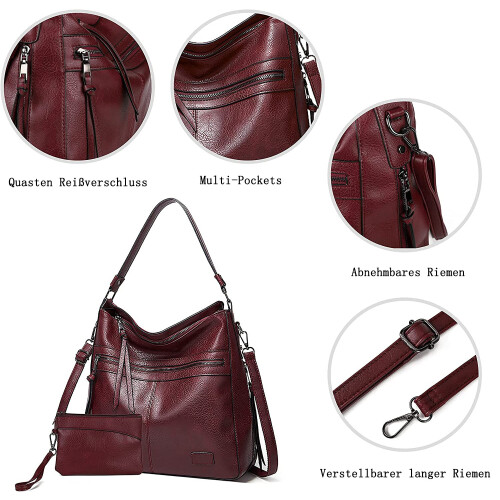 Τσάντα Tote μεγάλης χωρητικότητας για γυναίκες, μοντέρνα τσάντα Hobo με μετατρέψιμο 2