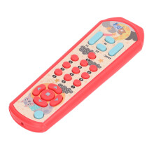 Red TV Remote Control Toy for Kids with Sound & Lights, ABS Material