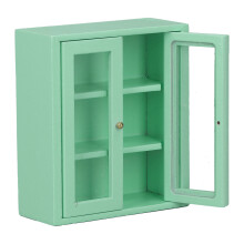 Esclusivo armadietto a parete verde in scala 1:12 per decorazioni di case delle bambole