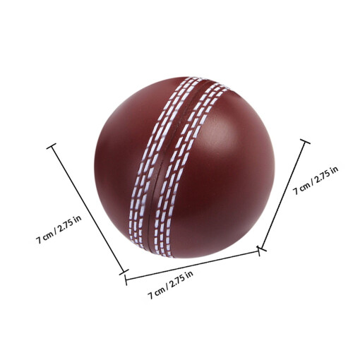 Silent Pu Cricket Balls Light Brown For Indoor Training 2pcs 1