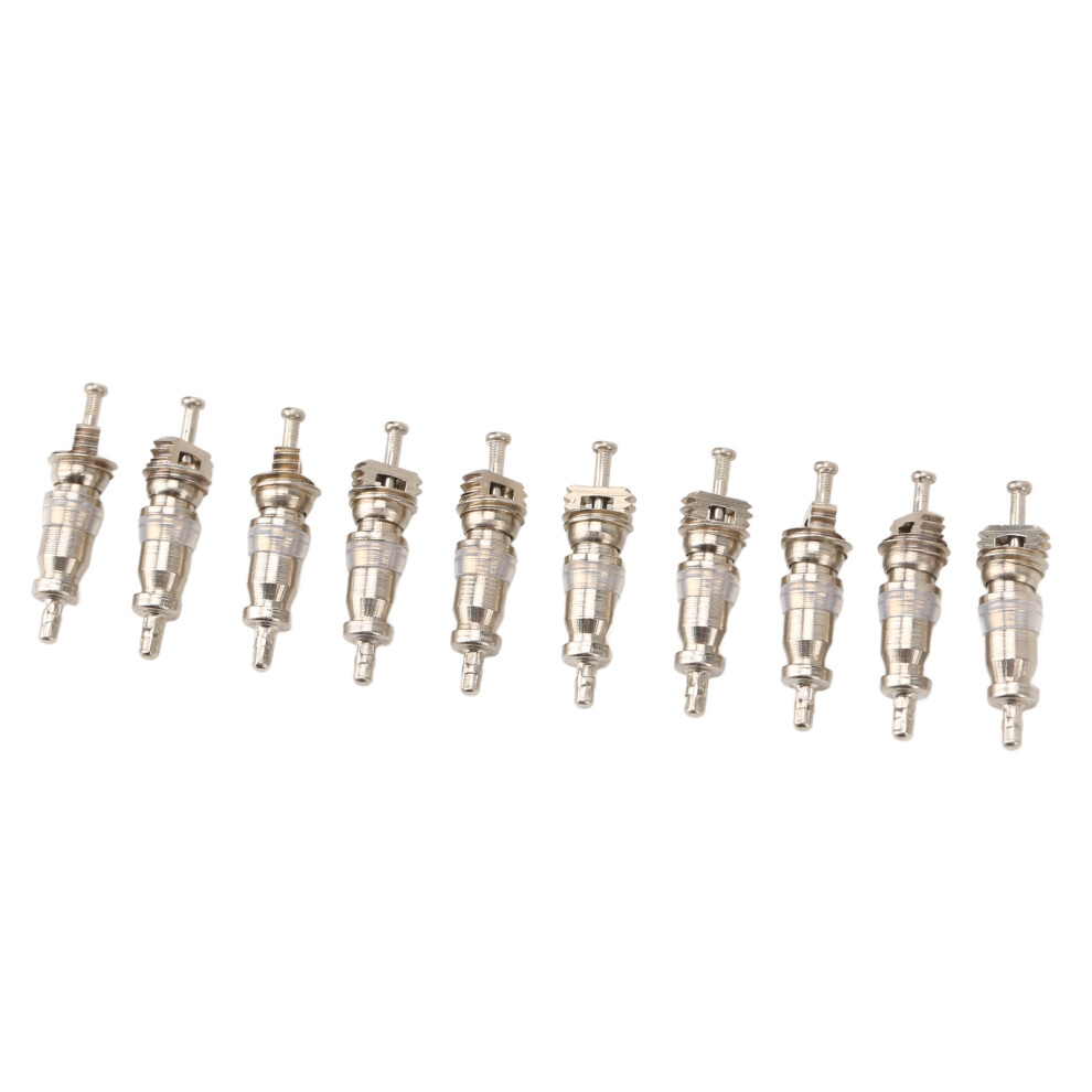 Car Aircon Valve Core R12 Series 100Pcs Aluminum Alloy Copper High Pressure 7901372194324