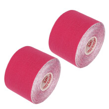 2er-Pack Sport-Kinesiologieband 5cm x 5m Rose Rot für Sport & Fitness