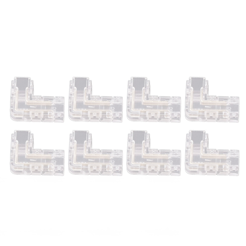 Shaped Corner Connector, Transparent Power Supply Solderless For Cob Led Strip, Expansion Adapter Gapless Connector For Table Cabinet Corner Light 9448196425992