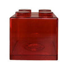 Cofrinho transparente de alta qualidade, com design inspirado em blocos de construção que incentiva as crianças a poupar. Visualize seu dinheiro