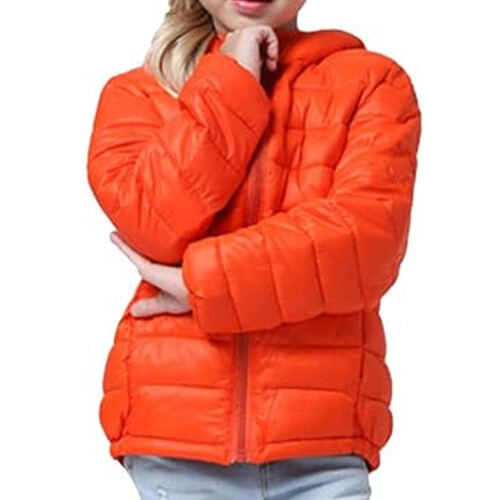 Μπουφάν Puffer για μικρά παιδιά, με κουκούλα, ελαφριά μόνωση από πούπουλα και 2