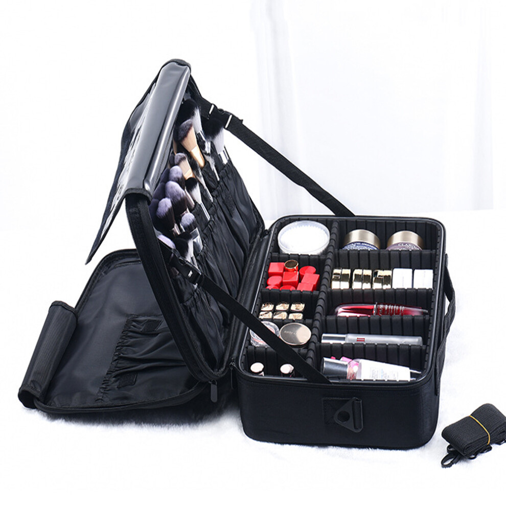 Versatile Travel Companion: Your Essential Travel Makeup Case With Adjustable Dividers, Ideal For The On-the-go Artist, Waterproof And Durable,