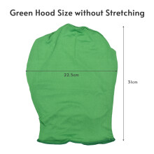 Green Chroma Key Hood Gloves for Green Screen Photography & Video Effects