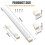 Retractable White Downspout Extender 20-59 in Drainage Pipe 2