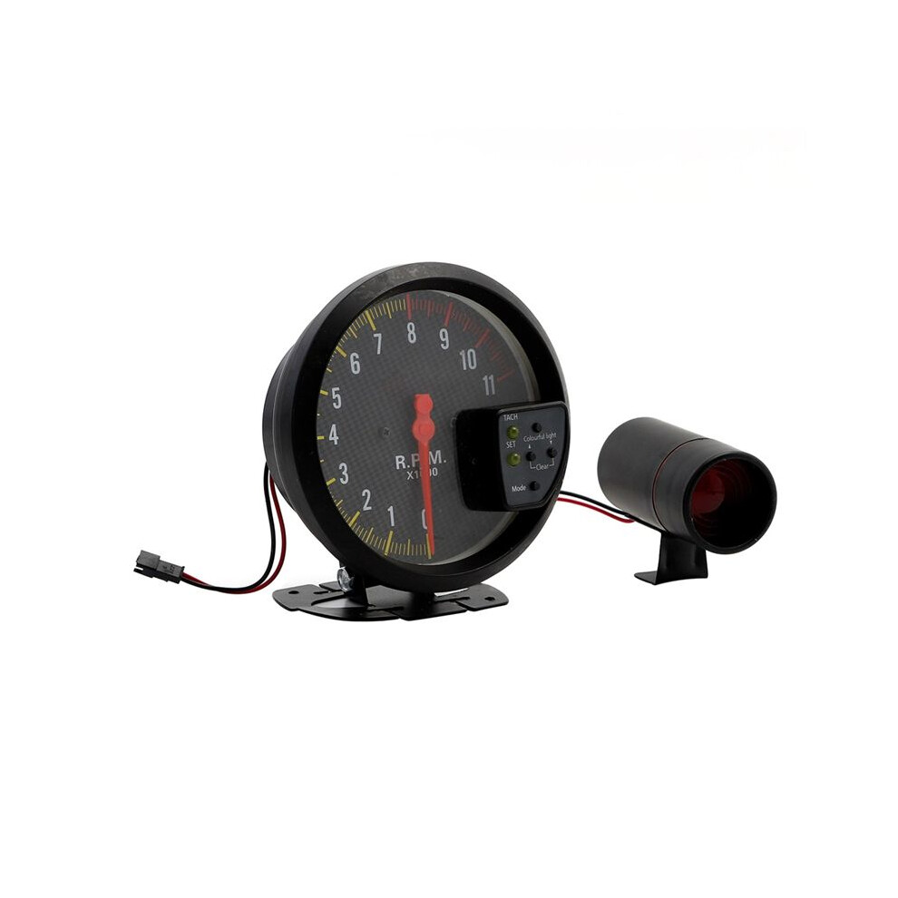 5 Inch Car Rpm 11000K Tachometer Gauge 7 Colors 12V Automotive Modified Electronic Instrument Universal Black 6032593257411