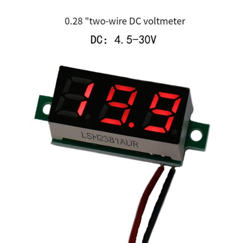 Voltímetro  de Dois Fios DC4.5V-30.0V Voltímetro com Display Digital Voltímetro Digital LED 1