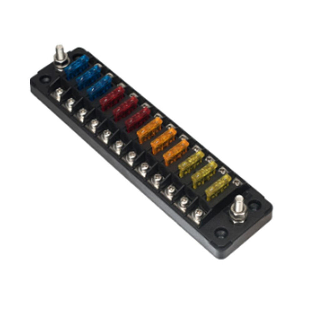 With Double Fuses 12 Ways Blade Fuse Block 32V 75A For Auto Car Marine Trike Fuse Box Holder Flame Retardant 6032173164399