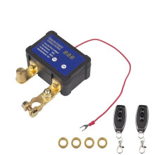 12/24V 240A Fernbatterie-Trennschalter Spannungsanzeige Autoschalter mit 2 Fernbedienungen Fernbatterieschalter für Auto