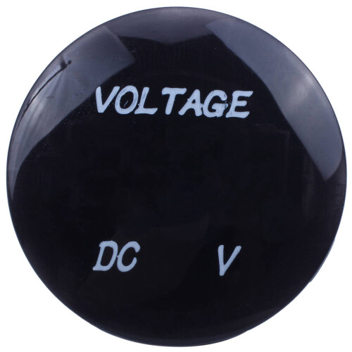 4X 5V-25V  Voltmeter LED Digital Display Panel Mounted Round Waterproof Car Motorcycle Car 2