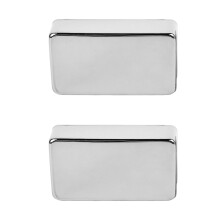 2 Stück versiegelte Humbucker-Abdeckungen für E-Gitarre, Messinggehäuse, silbernes Finish