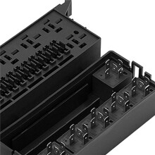 2X 12V Auto 11-VäGs SäKringsreläBoxblock med 5-Stiftsrelä och SäKringar för SläPbåT för Bilar, Lastbil