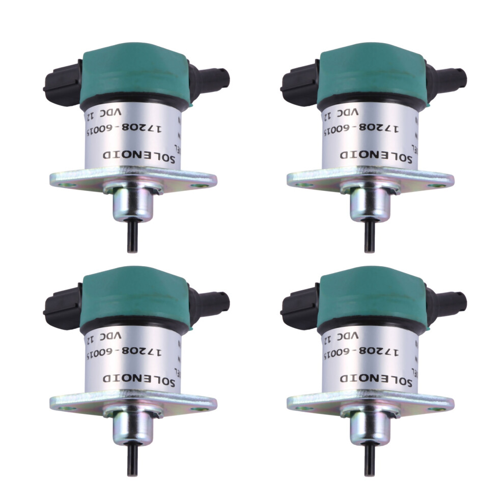 4X For D1005 D1105, D905 Solenoid Shutdown 17208-60015 17208-60016 17208-60017 12V Stop Magnet Fuel Shutdown 6034001514956