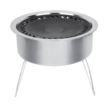 Smokeless Roasting Pan For Indoor Outdoor Grilling, Non Stick Surface Smoke Free Stove Top BBQ Grill Tray, Stainless Steel Drip Pan Cooking Meat