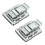 4X Metal snap finish Suitcase suitcase lock 30x43mm Silver 1