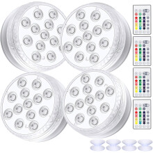 Candle Alternative Submersible Led Lights, Sunflower Design for Aquarium Lighting, Waterproof Multicolor Effects with Wireless Remote Controlled