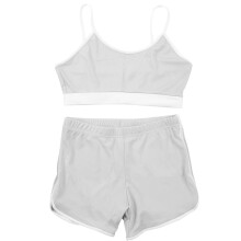Completi da ballo scintillanti per donna, pantaloncini lucidi con cuciture senza cuciture, traspiranti, elasticizzati, con chiusura a strappo,