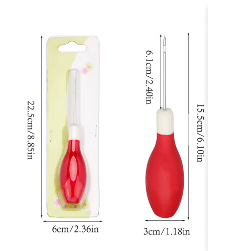 Portable Leather Stitching Awl Tool Ergonomic Plastic Grip for 1