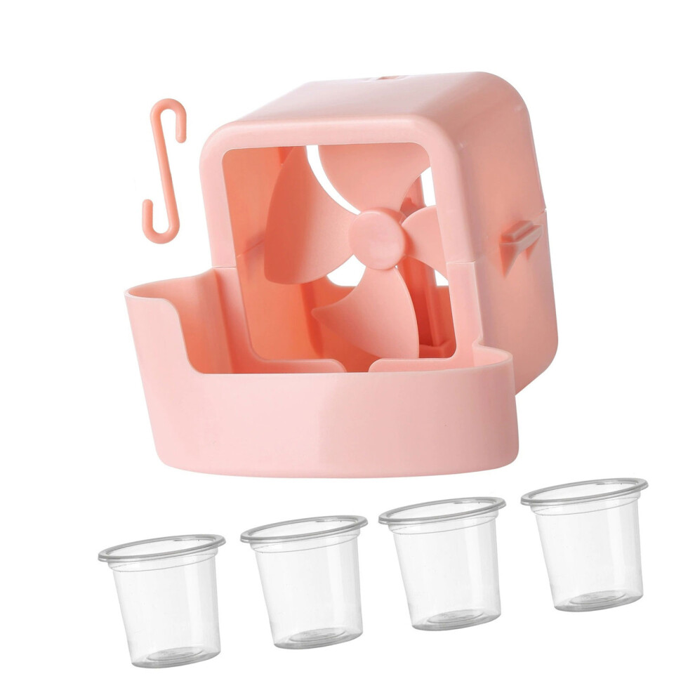 Efficient Portable Ice Cooling Box Improve Fan Efficiency- Pink 7696001483800