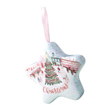 Holiday Decors Tin Box With Carry Strap Solid Metal-Style C
