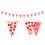 Décorations suspendues de fanions de mariage de 12 unités-Jaune 5