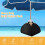 Parasol de plage poids de Base 600D tissu parasol-Bleu ciel 6