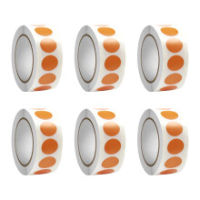 6 rollen cirkellabels ronde sticker Red Dot sticker ronde-Oranje
