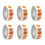 6 rollen ronde sticker kleurcodering label Red Dot-Oranje 1