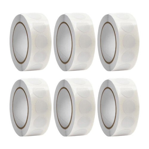 6 rollen ronde sticker ronde sticker kleurcodering label Red-Wit