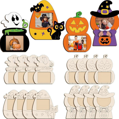 4PCS Unfinished Wood Frames Unpainted Picture Frame For Kid 1